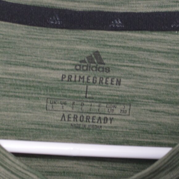 Mens Adidas Green Shirt Size L (100% polyester) - Picture 3 of 4